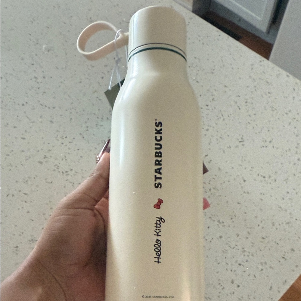 Starbucks Cream Hello Kitty Bottle